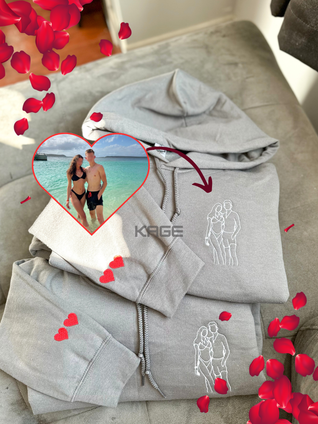 Line Art Custom Portrait Sweater
