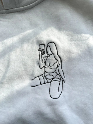 Custom Spicy Line Art Portrait Sweater
