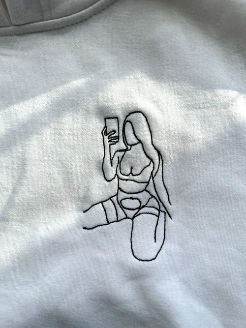 Custom Spicy Line Art Portrait Sweater