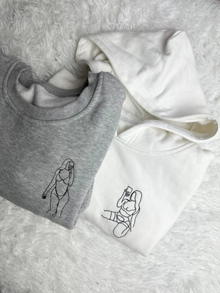 Custom Spicy Line Art Portrait Sweater