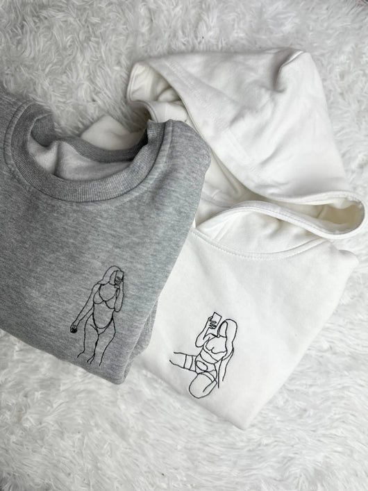 Custom Spicy Line Art Portrait Sweater