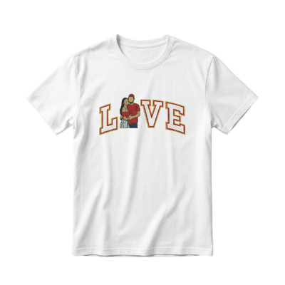 LOVE, Stitched With Your Photo – Tee