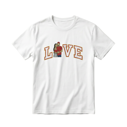 LOVE, Stitched With Your Photo – Tee