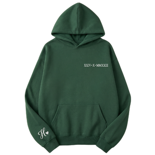 Roman Numerals Custom Valentines Day Hoodie