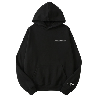 Roman Numerals Custom Valentines Day Hoodie