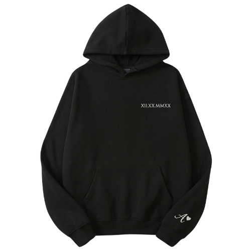 Roman Numerals Custom Valentines Day Hoodie