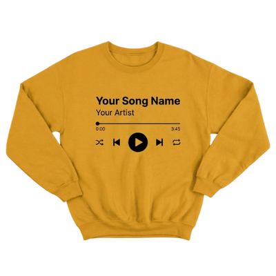 Custom Music Player Track Sweater