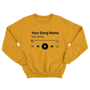 Custom Music Player Track Sweater
