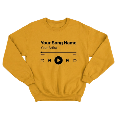 Custom Music Player Track Sweater