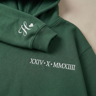 Roman Numerals Custom Valentines Day Hoodie